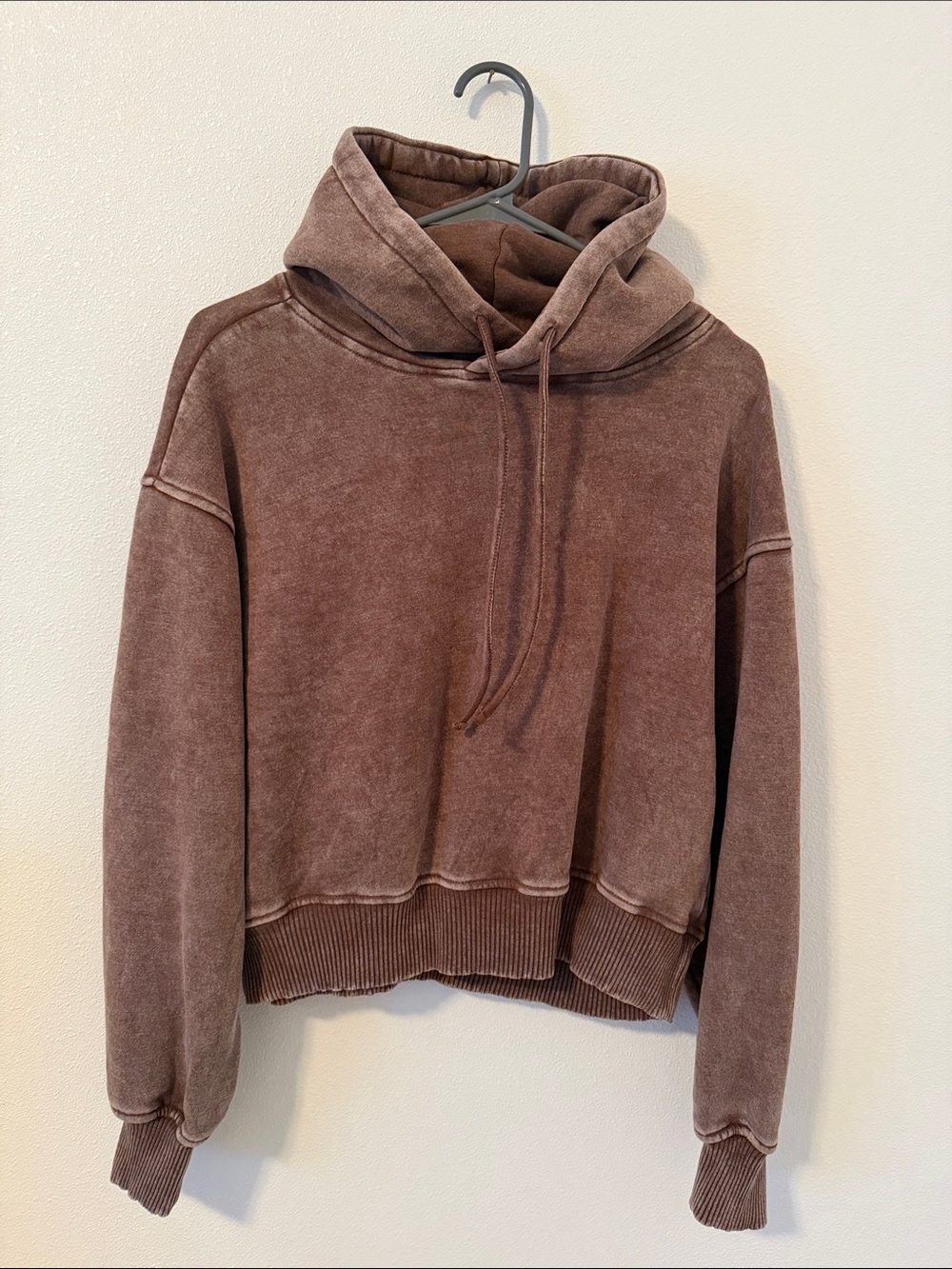 Zenana Outfitters Rust Brown Hooded Pullover
